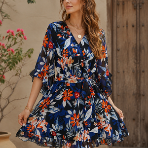 Roselle Bloom Wrap Mini Dress Jovera Joyce