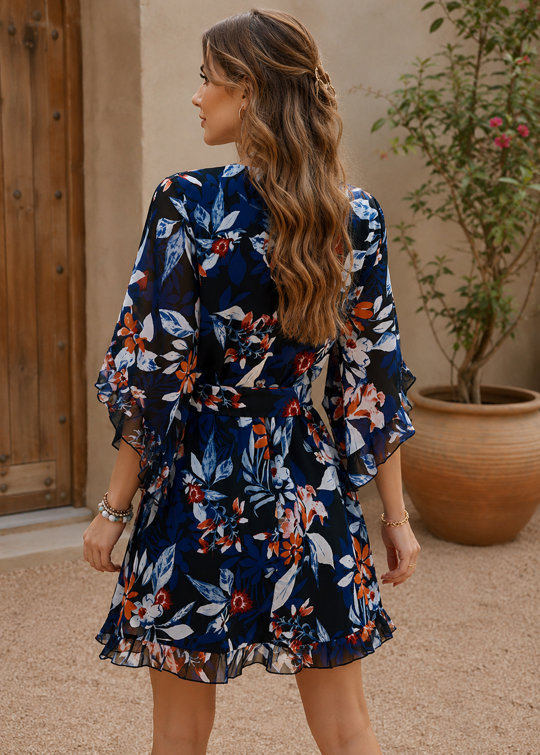 Roselle Bloom Wrap Mini Dress Jovera Joyce