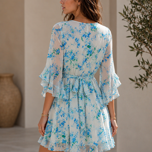 Roselle Bloom Wrap Mini Dress Jovera Joyce