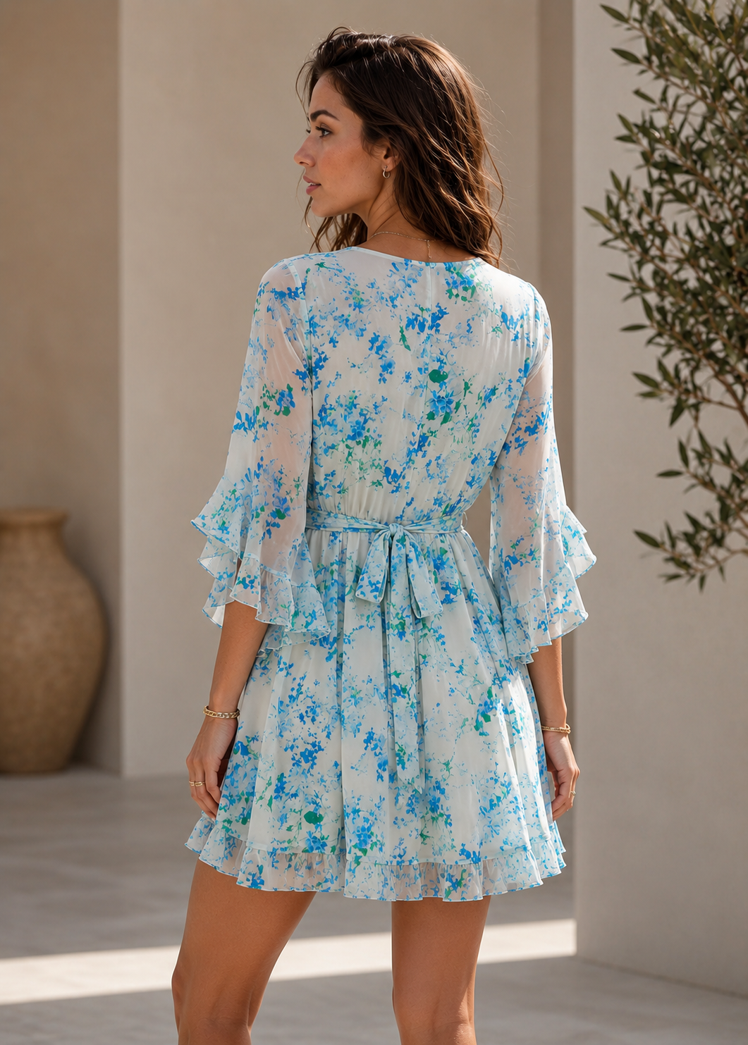 Roselle Bloom Wrap Mini Dress Jovera Joyce
