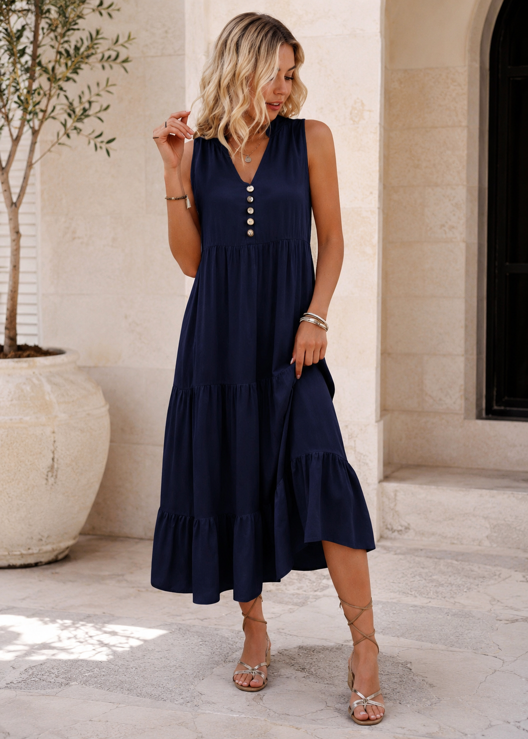 Willow Grace Tiered Maxi Dress Jovera Joyce