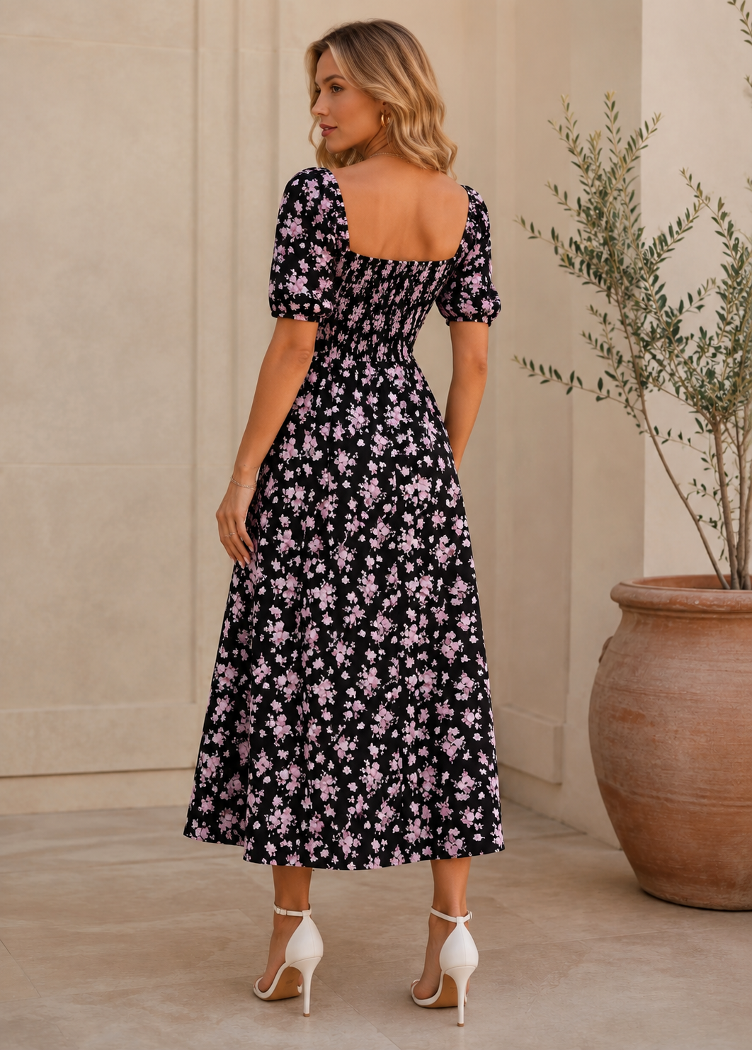 Bella Bloom Lace-Up Maxi Dress Jovera Joyce