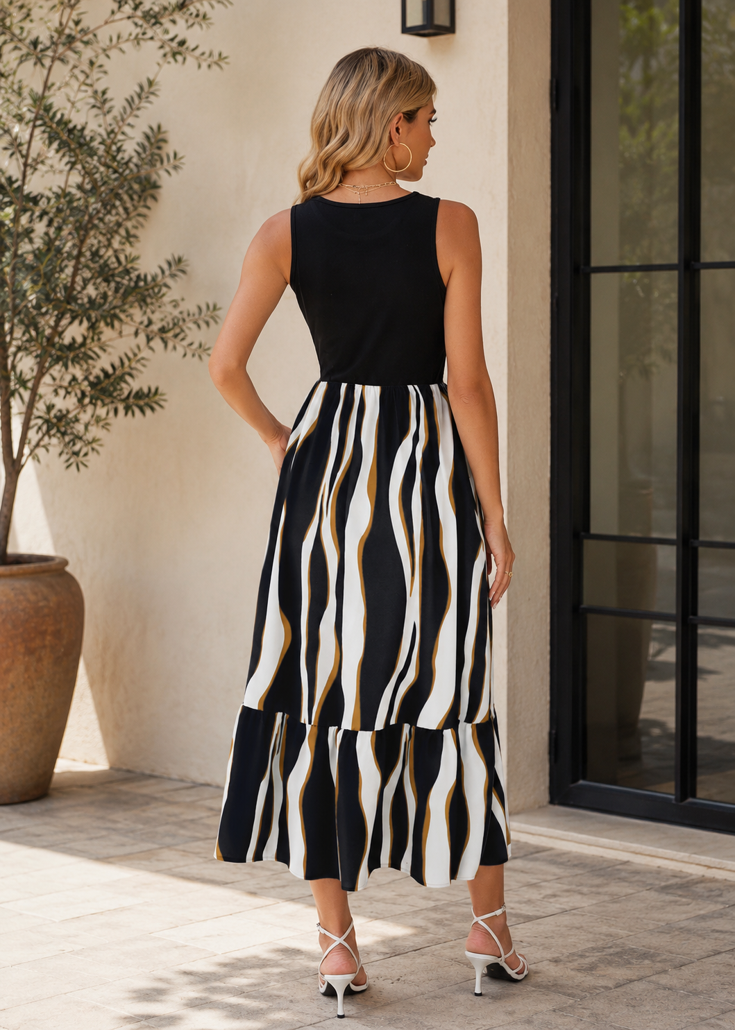 Riviera Waves Midi Dress Jovera Joyce