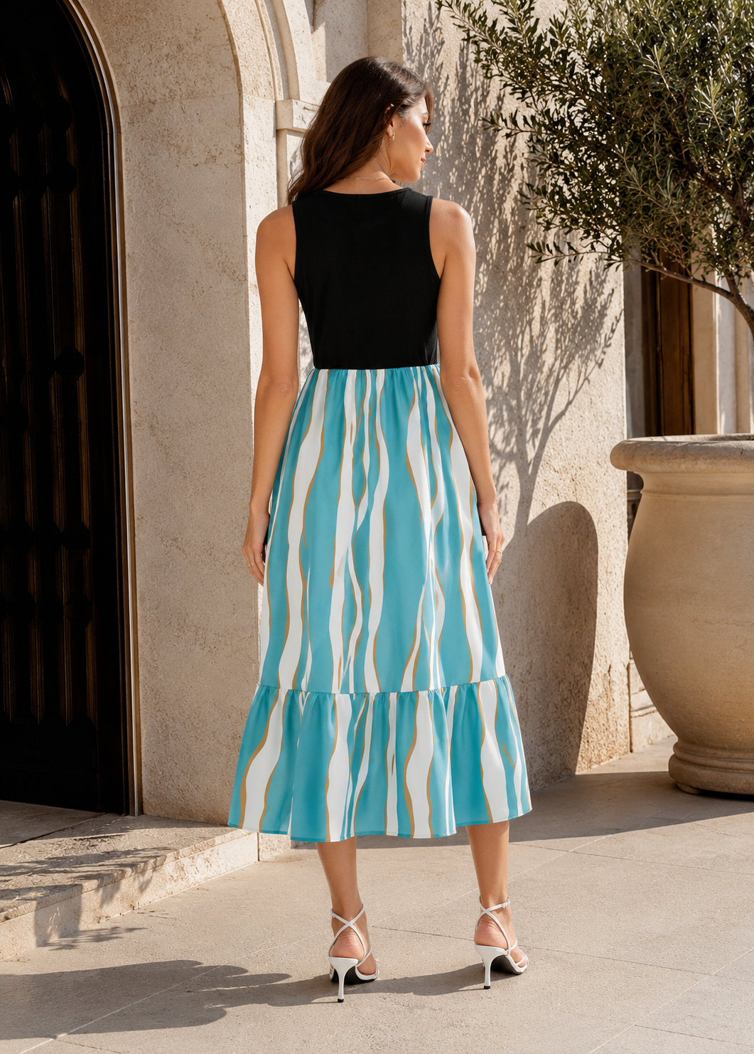 Riviera Waves Midi Dress Jovera Joyce