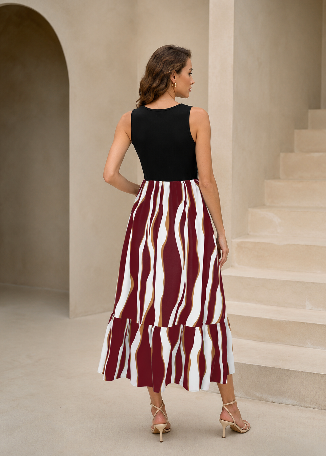 Riviera Waves Midi Dress Jovera Joyce