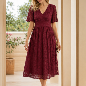 Rosabelle Lace Midi Dress Jovera Joyce