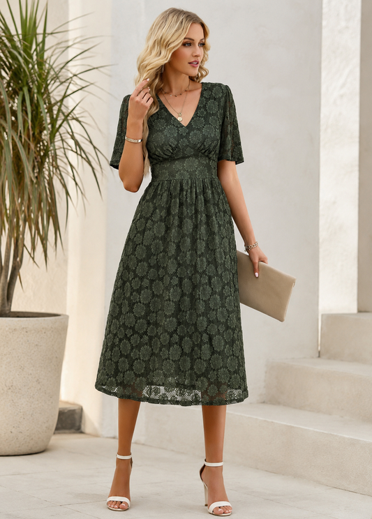 Rosabelle Lace Midi Dress Jovera Joyce