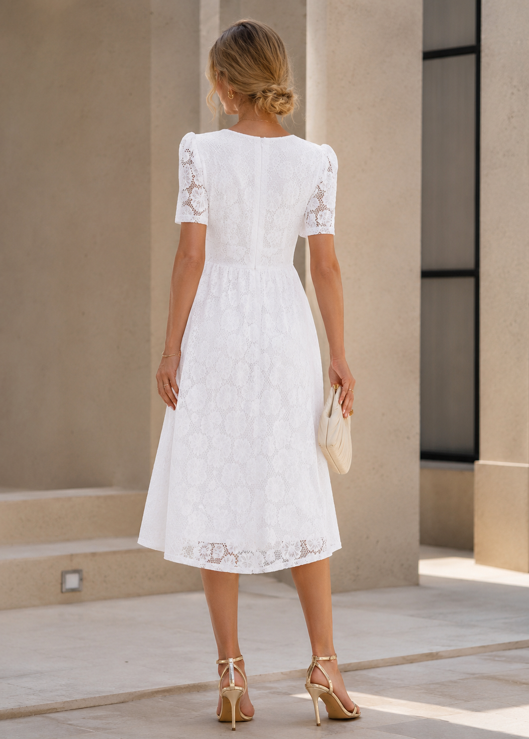 Rosabelle Lace Midi Dress Jovera Joyce