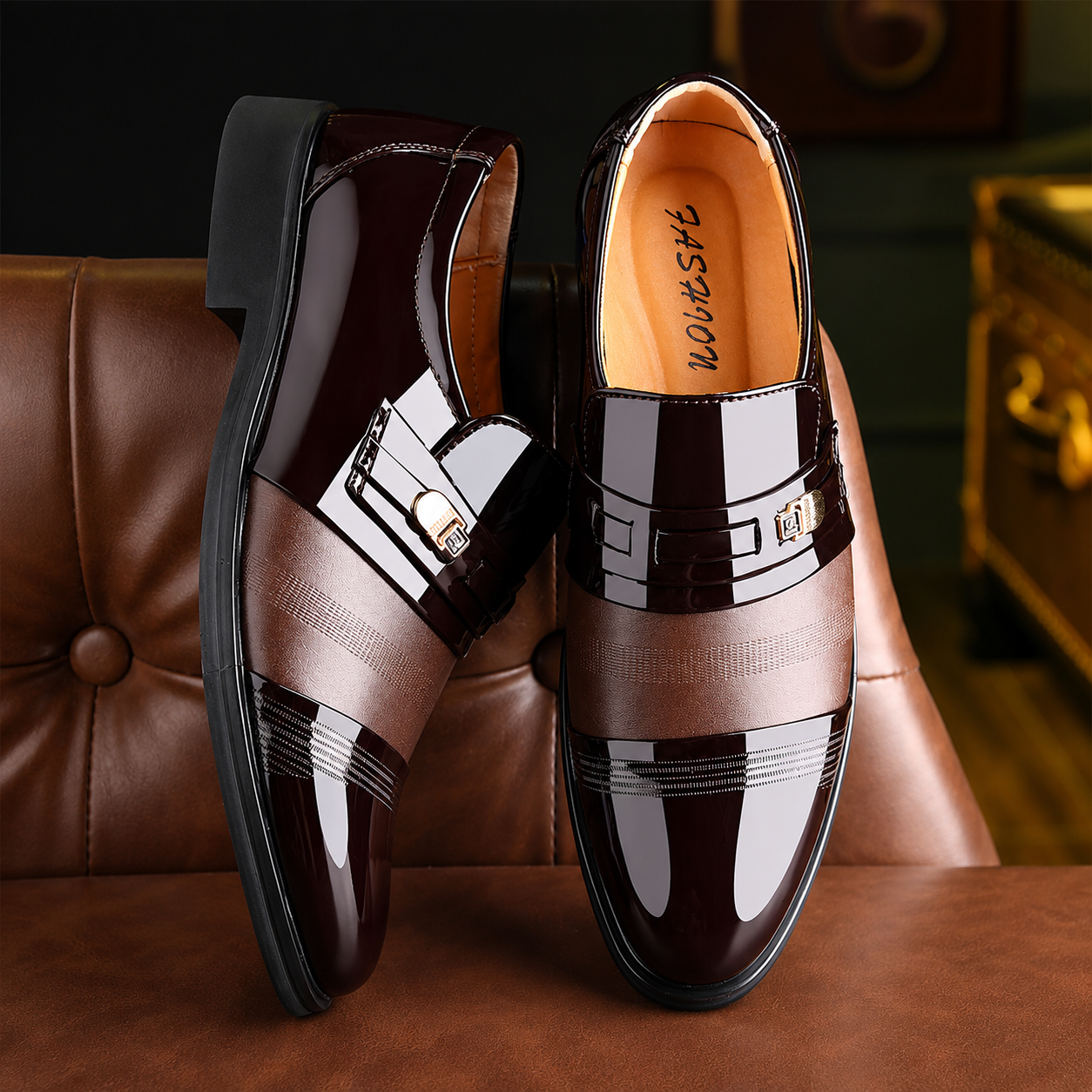 Men's leather shoes oversized shoes Jovera Joyce