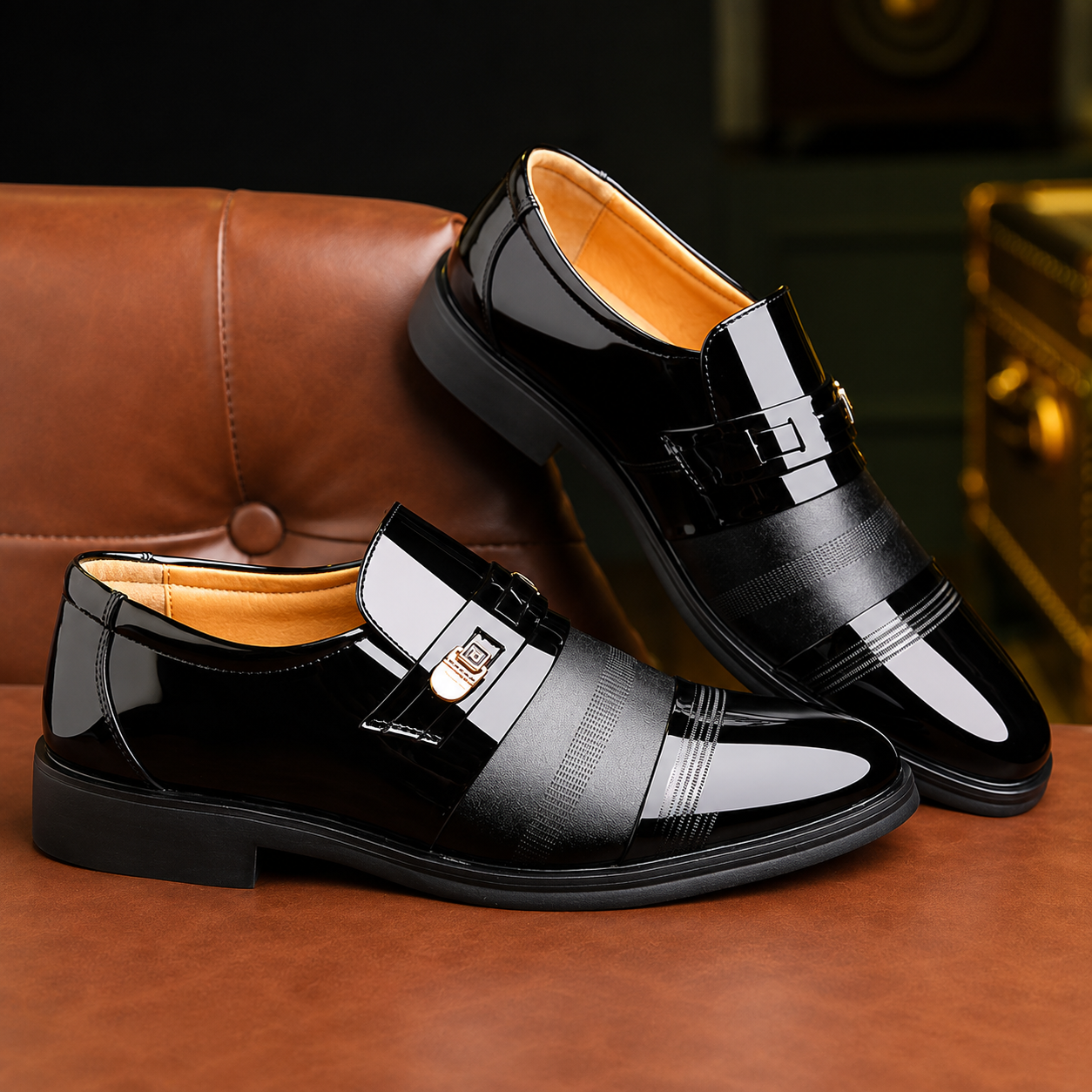 Men's leather shoes oversized shoes Jovera Joyce
