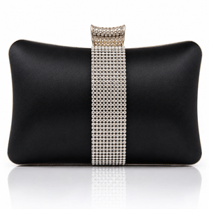 Royale Satin Crystal Clutch Jovera Joyce