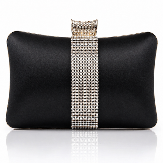 Royale Satin Crystal Clutch Jovera Joyce