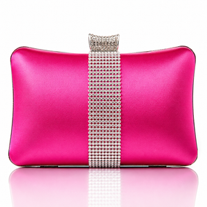 Royale Satin Crystal Clutch Jovera Joyce