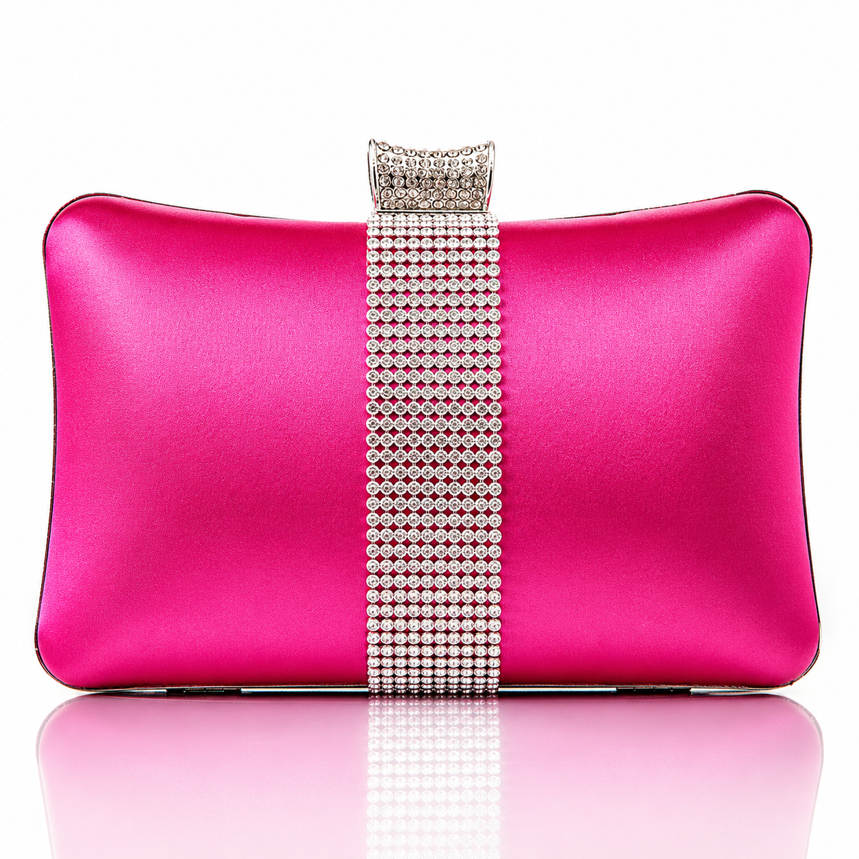 Royale Satin Crystal Clutch Jovera Joyce