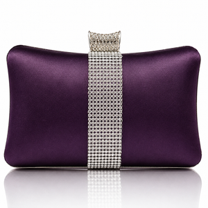 Royale Satin Crystal Clutch Jovera Joyce