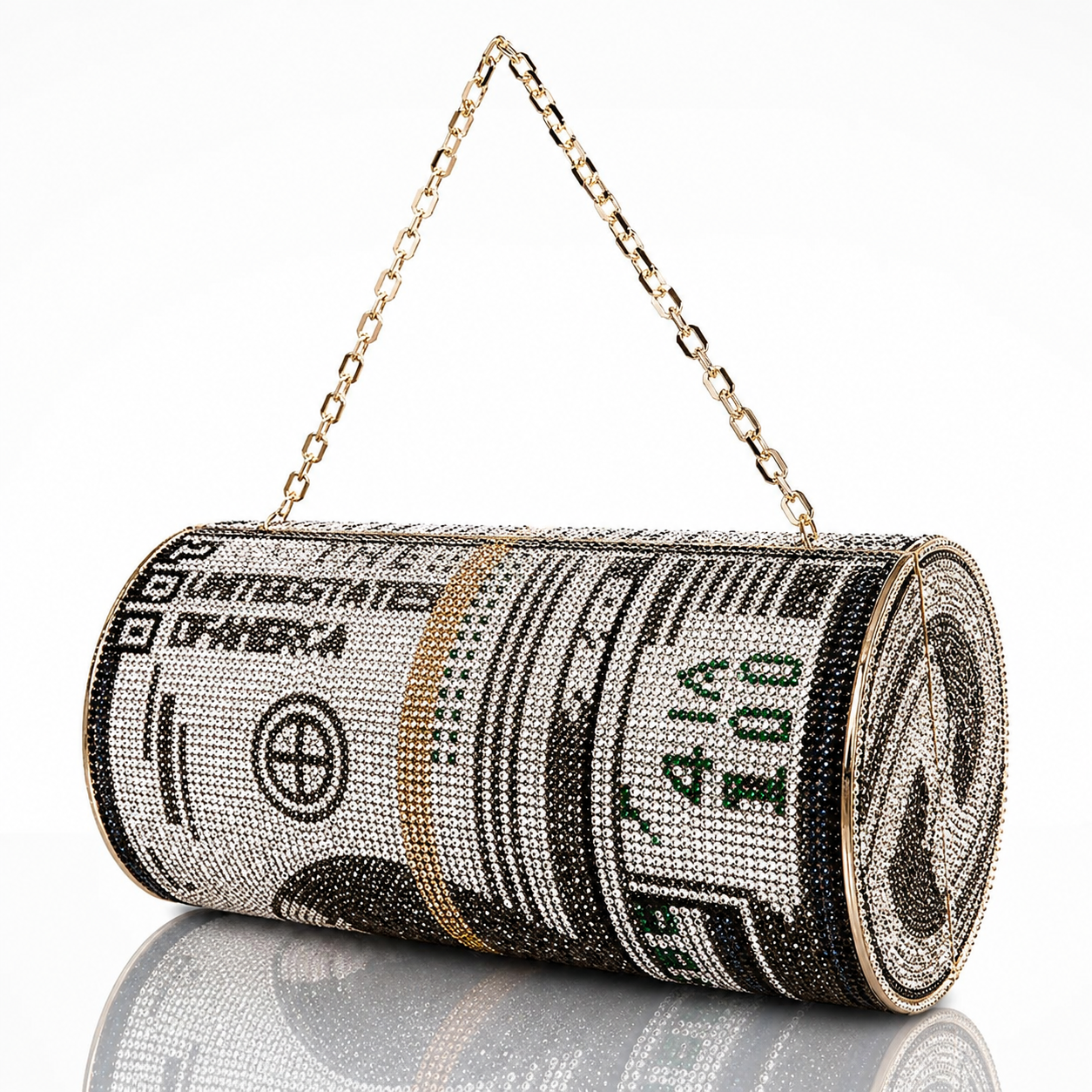 Cashmere Crystal Roll Clutch Jovera Joyce