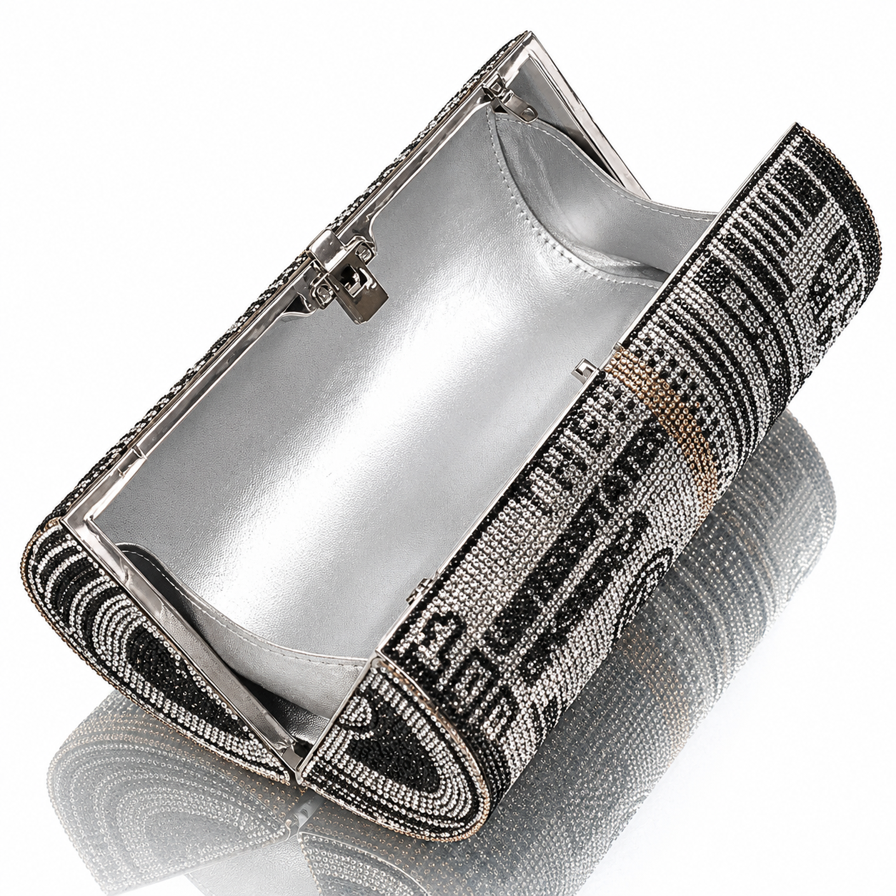 Cashmere Crystal Roll Clutch Jovera Joyce