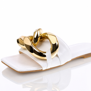 Net Red Metal Chain Sandals For Women's Outer Wear Jovera Joyce