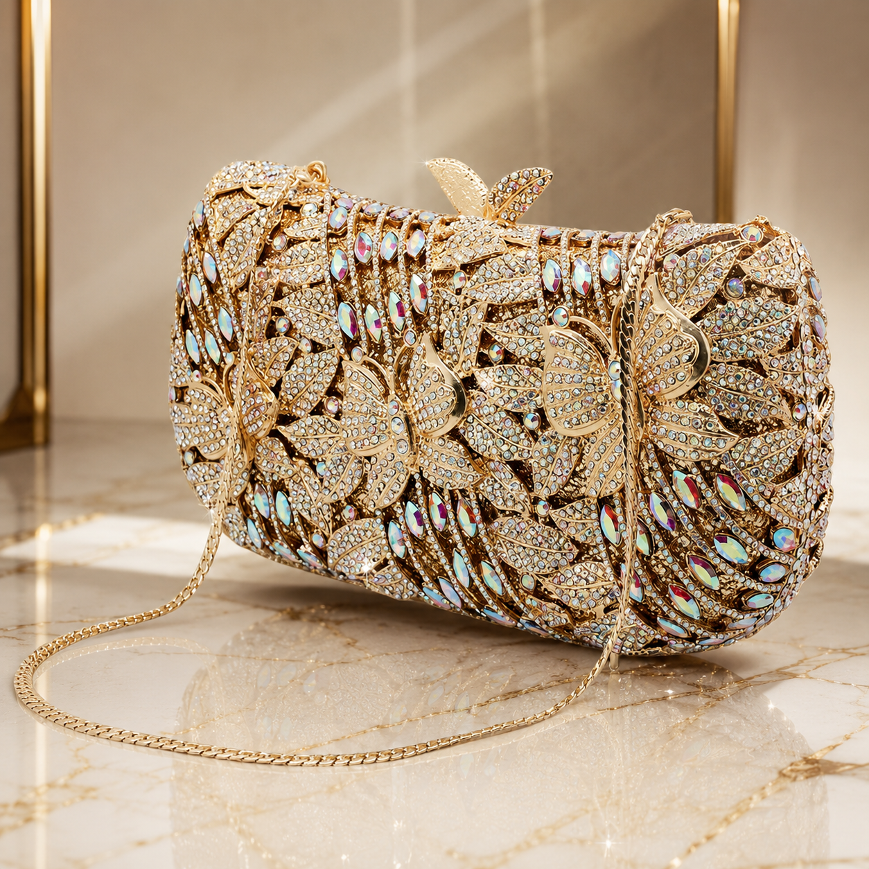 Butterfly Royale Crystal Clutch Jovera Joyce