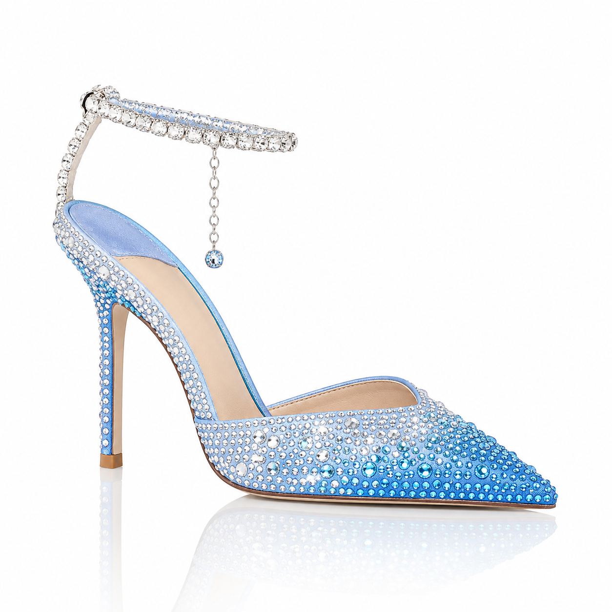 Gradient Color Full-Blown Crystal Fairy High Heels Jovera Joyce