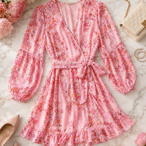 Roselle Bloom Wrap Mini Dress Jovera Joyce