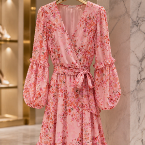 Roselle Bloom Wrap Mini Dress Jovera Joyce