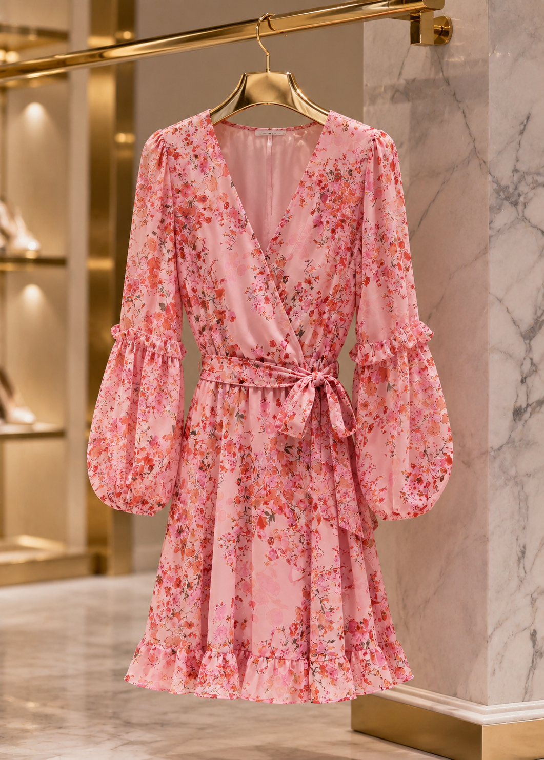 Roselle Bloom Wrap Mini Dress Jovera Joyce