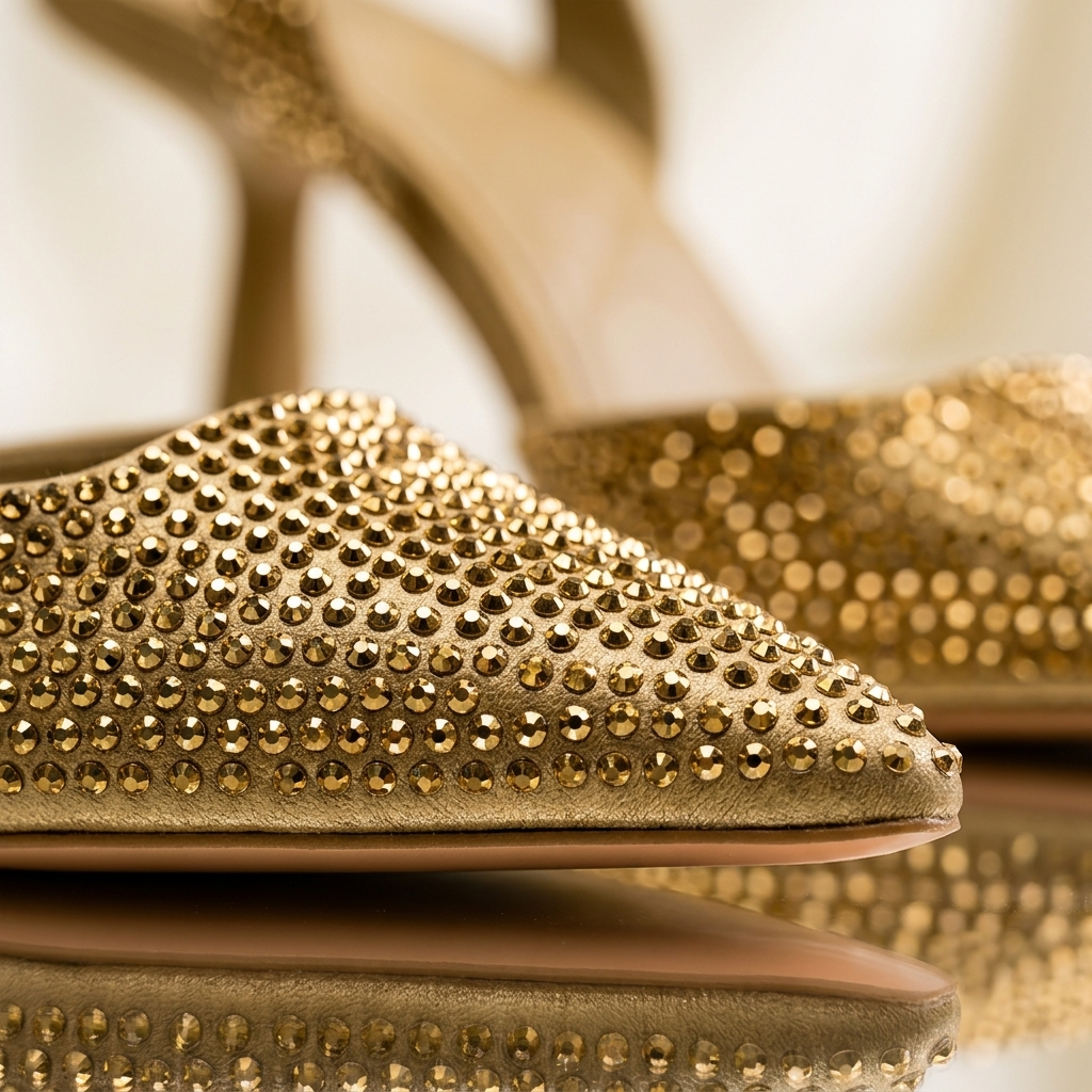 Celeste Crystal Slingback Heels Jovera Joyce