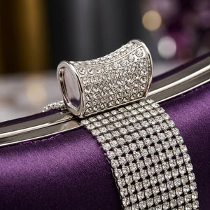 Royale Satin Crystal Clutch Jovera Joyce