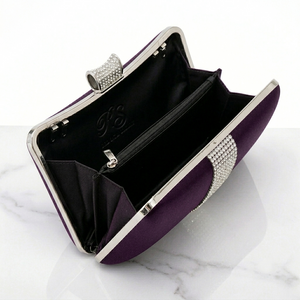 Royale Satin Crystal Clutch Jovera Joyce