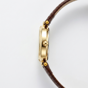 Womens Leather Belt Round-shaped Fashionable Artistic Niche Watch Jovera Joyce