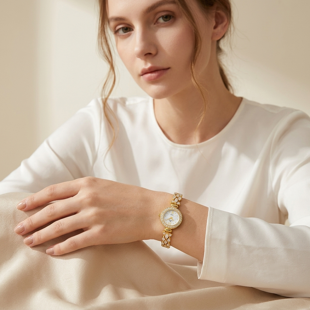 Baita Starry Horse Eye Zircon Light Luxury Exquisite Mermaid Watch Jovera Joyce