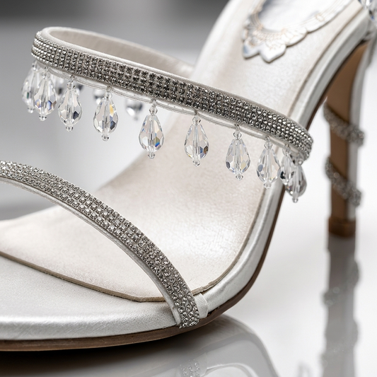Crystal Cascade Wrap Sandals Jovera Joyce