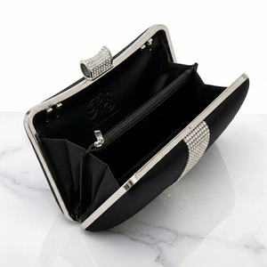 Royale Satin Crystal Clutch Jovera Joyce