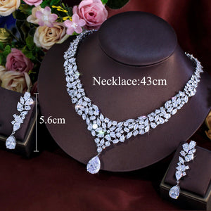 Shiny Zirconia Gorgeous Arabic African Bridal Big Jewelry Set for Women Wedding Engagement Dress Super Luxurious Accessories Jovera Joyce