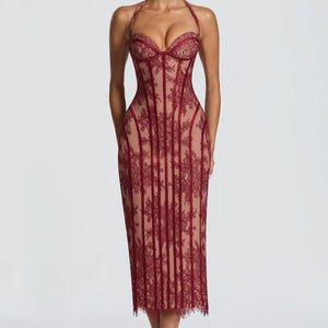 Womens Mid-length Fishtail Waist-cinching Dress Jovera Joyce