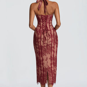 Womens Mid-length Fishtail Waist-cinching Dress Jovera Joyce
