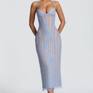 Womens Mid-length Fishtail Waist-cinching Dress Jovera Joyce