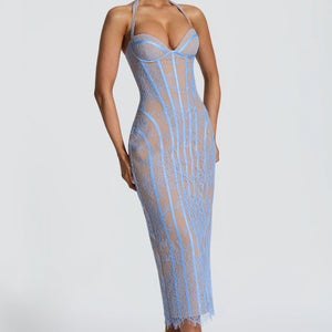 Womens Mid-length Fishtail Waist-cinching Dress Jovera Joyce