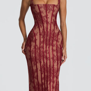 Womens Mesh Vertical-striped Sheath Dress Jovera Joyce