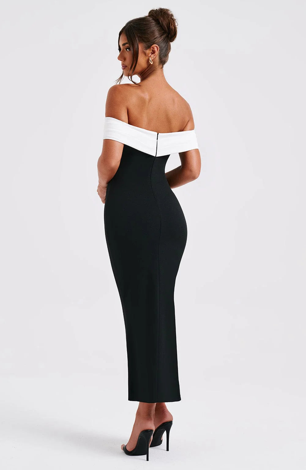 Contrast Color Casual Off-shoulder Dress Jovera Joyce