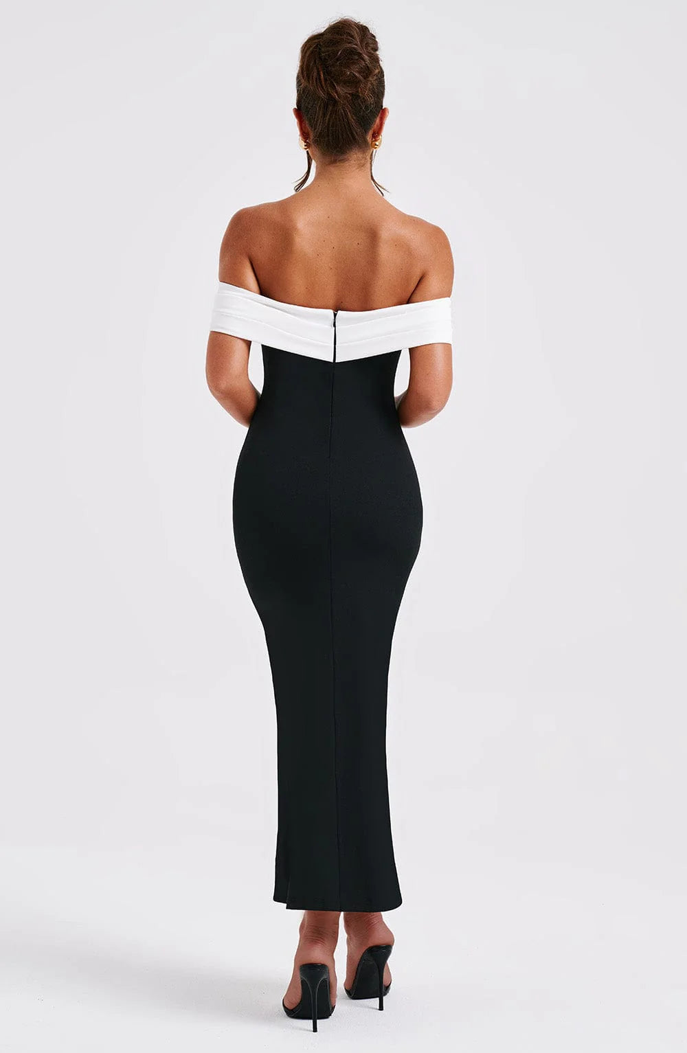 Contrast Color Casual Off-shoulder Dress Jovera Joyce