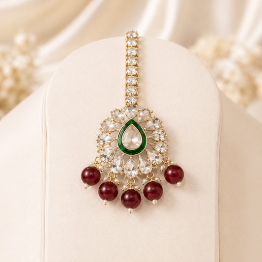 Trending Fancy Collection High Quality 18K Gold-Plated Zircon Copper Ethnic Kundan Engagement Bridal Wedding Party Choker Jovera Joyce