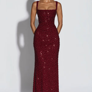Womens Sequin-decorated Figure-hugging Fashionable Dress Jovera Joyce