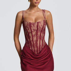 Sexy Backless Short Sheath Dress Womens Waist-Cinching Strap Dress With Ties Jovera Joyce