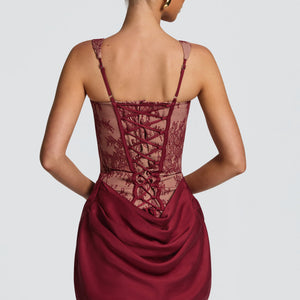 Sexy Backless Short Sheath Dress Womens Waist-Cinching Strap Dress With Ties Jovera Joyce