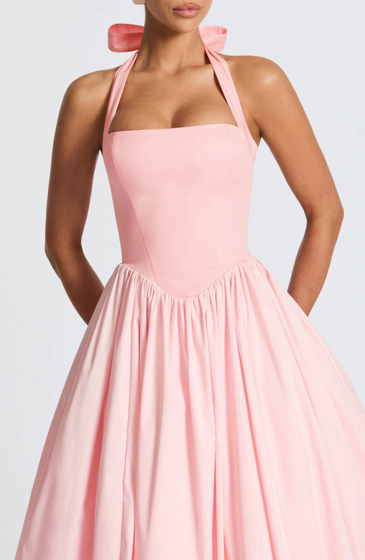 Hanging Collar Sexy Slim Fit Backless Mid-length Sweet Mesh Temperament Dress Jovera Joyce