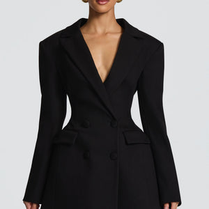 New-style Casual Slim-fit Suit Long-sleeve Bud-shaped Faux-pocket Dress Jovera Joyce