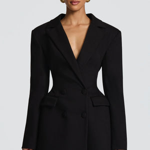 New-style Casual Slim-fit Suit Long-sleeve Bud-shaped Faux-pocket Dress Jovera Joyce