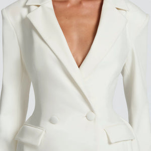New-style Casual Slim-fit Suit Long-sleeve Bud-shaped Faux-pocket Dress Jovera Joyce